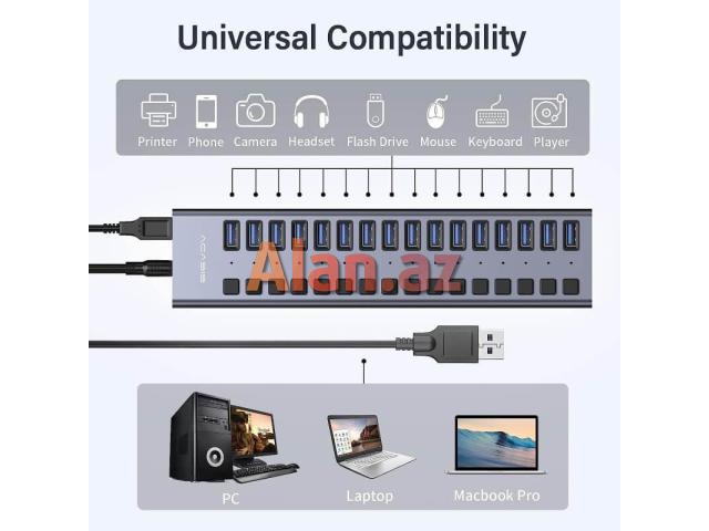 ACASIS 16 Port USB 3.0 Date USB Hub 90 WATT 5Gbps