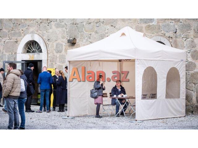 Sökülüb yığılan çadır