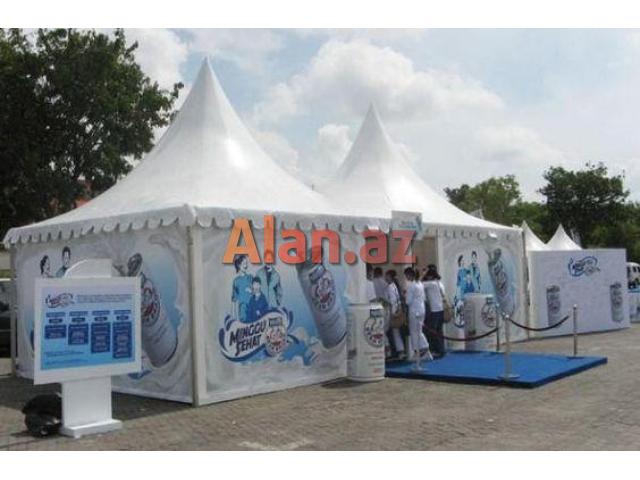 Sökülüb yığılan çadır