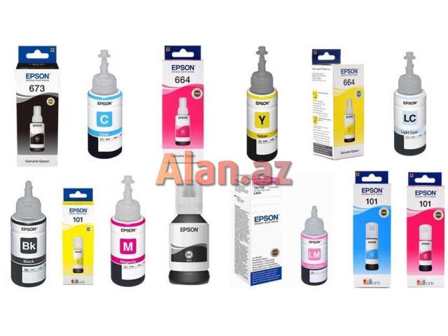 hp epson canon printer kartric və boyaları