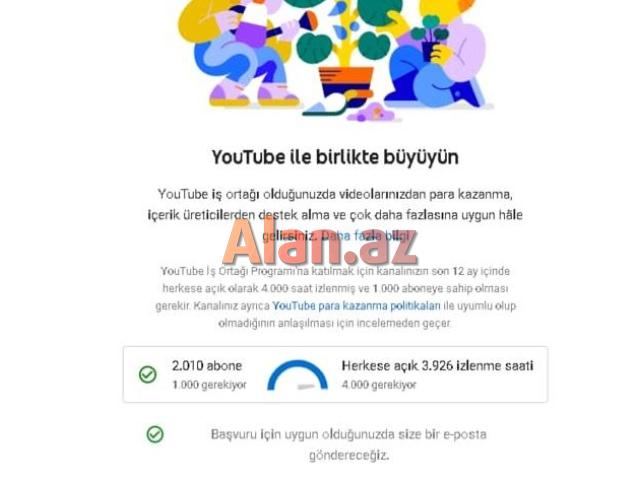 Youtube Kanalının 4000 Saatın Keçilməsi Xidməti.