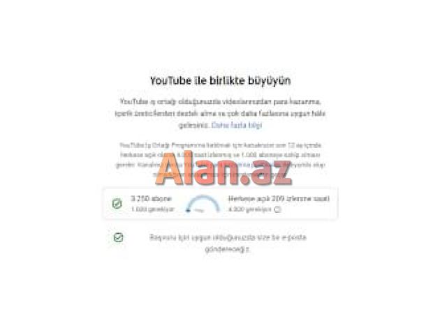 Youtube Kanalının 4000 Saatın Keçilməsi Xidməti.