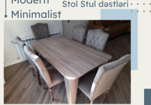 krem stol stul dəstləri kreditle cehizlik