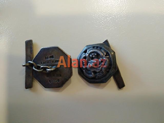 antik gümüş qol düymələri