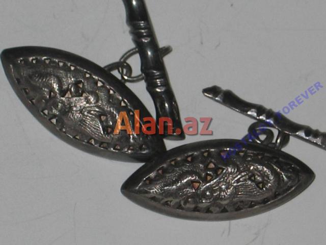 antik gümüş qol düymələri