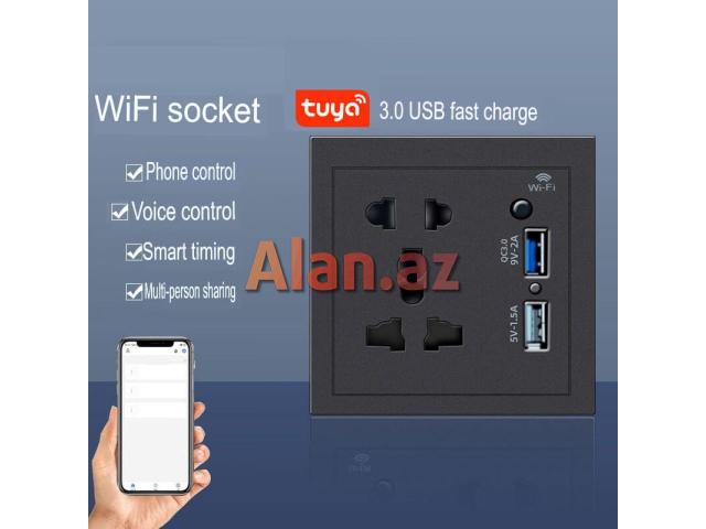 Tuya WiFi Elektrik və Surətli USB
