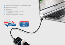 XBOSS C8 4 Portlu USB Hub 3.0
