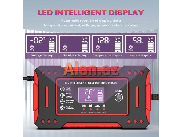 Avtomobil və Motosiklet üçün 12v Batarya Şarj Aləti