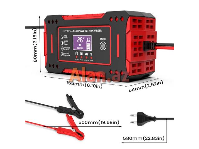 Avtomobil və Motosiklet üçün 12v Batarya Şarj Aləti