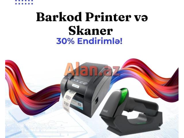 barkod və printer və skaner