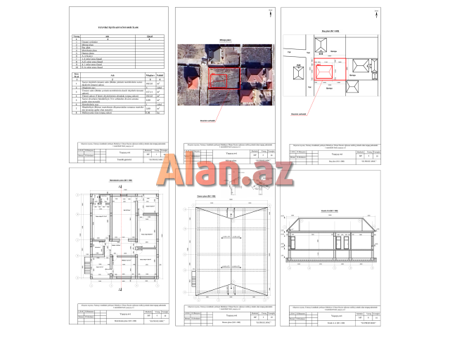 Bütün növ tikintilərin memarlıq layihələrinin, cizgi və çertyojlarının hazırlanması