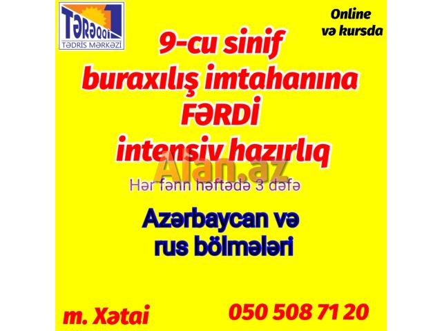 9-cu sinif buraxılış imtahanlarına fərdi intensiv hazırlıq