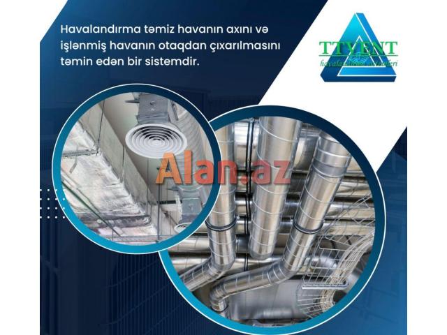 Havalandırma sistemlərinin satışı və quraşdirilması