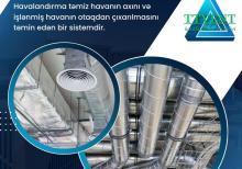 Havalandırma sistemlərinin satışı və quraşdirilması