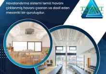 Havalandırma sistemlərinin satışı və quraşdirilması