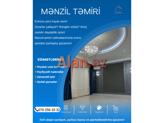 Tikinti - Təmir (Açar Təhvil)