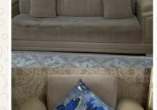 Divan ve 2 kreslosu genis bazali yeni kimi