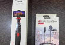 Telefon və kamer üçün ayaqlıq,yaxa mikrafonu