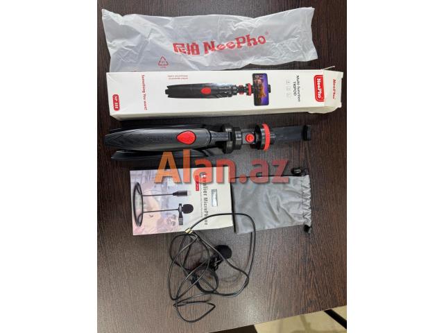 Telefon və kamer üçün ayaqlıq,yaxa mikrafonu