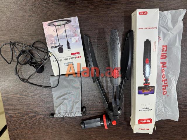 Telefon və kamer üçün ayaqlıq,yaxa mikrafonu