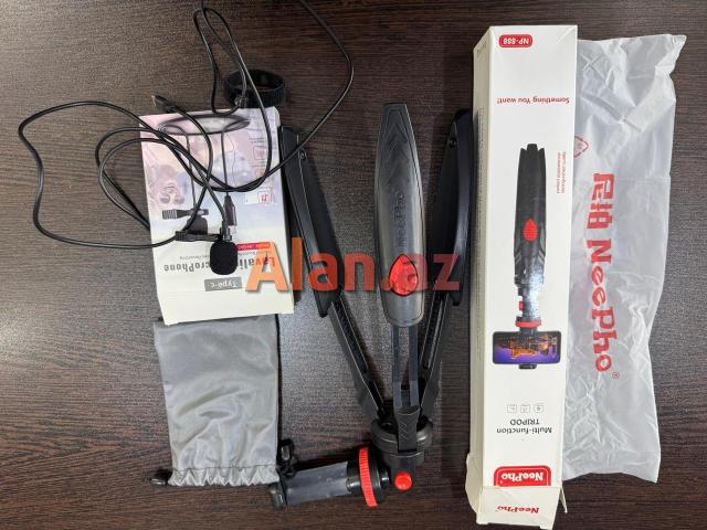 Telefon və kamer üçün ayaqlıq,yaxa mikrafonu