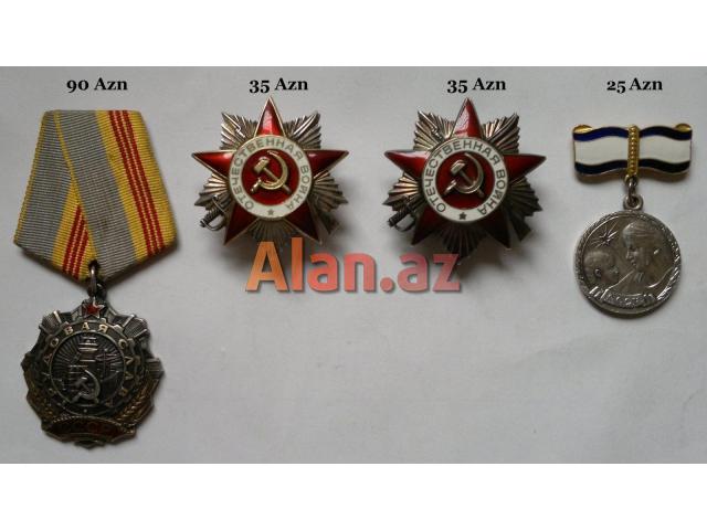 SSRI dövrünün gümüş Orden və Medalları