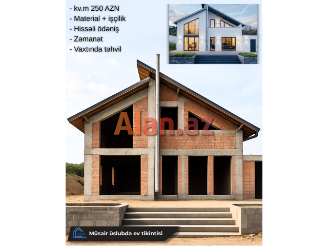 Keyfiyyətli və Zəmanətli Ev Tikintisi