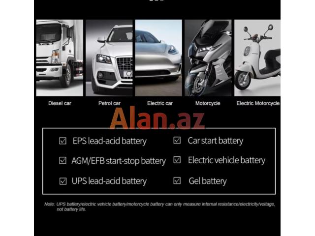 Avtomobil akkumulyatoru sınaq testeri.