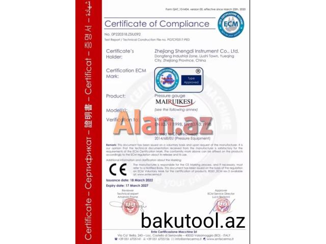 Manometrlər 1-700 bar