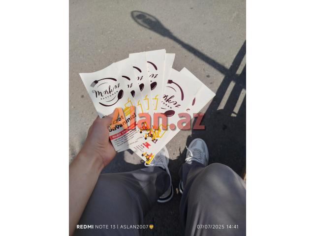 Buklet Paylama işi Axtarıram