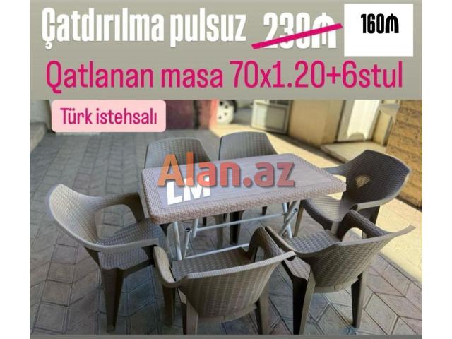 Masa ve stullar  plastik