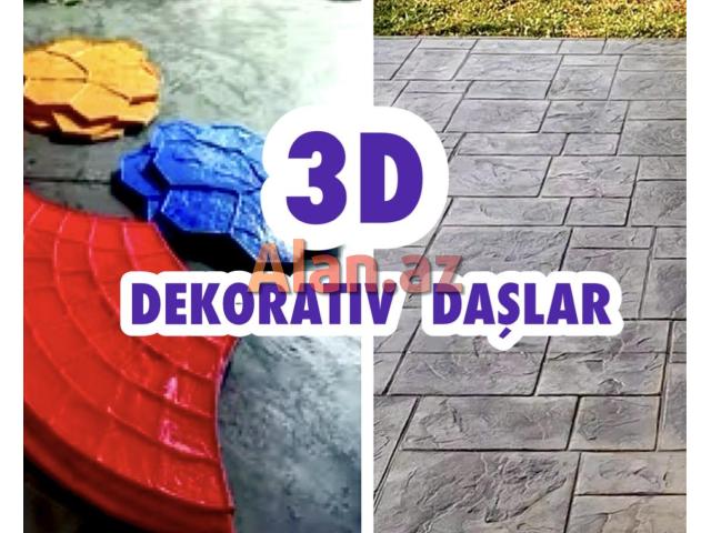 3D Dekorativ Daşlar