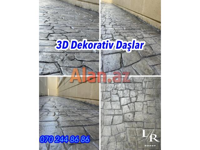 3D Dekorativ Daşlar
