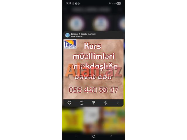 Kurs müəllimləri əməkdaşlığa dəvət edir