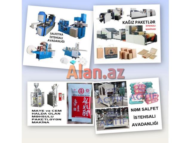 Salfetka istehsal edən makina