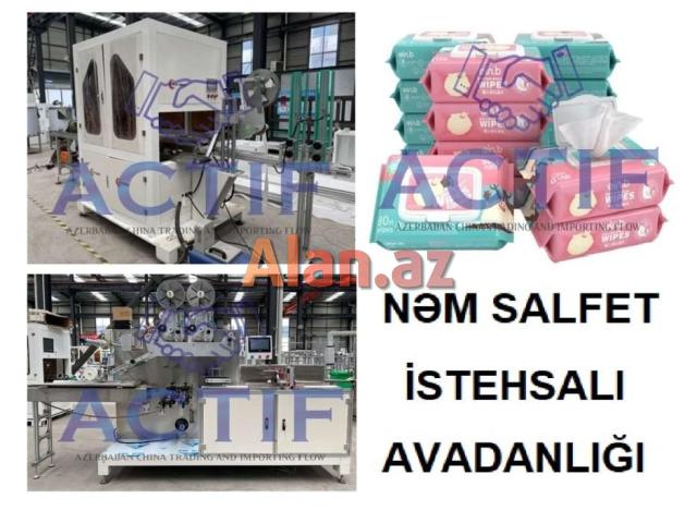 Salfetka istehsal edən makina