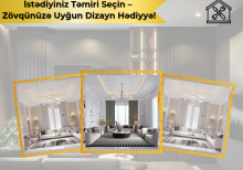 Zəmanətli və güvənli Mənzil təmiri – dizayn hədiyyə