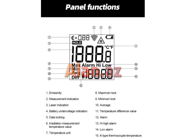 Təmassız sənaye pirometri MESTEK IR05B