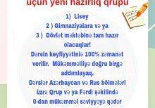 Məktəbəqədər və İbtidai sinif Rus və Azərbaycan bölmələrinə