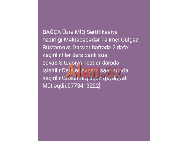 Məktəbəqədər MİQ SERTİFİKASİYA HAZİRLİĞİ