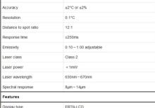 Təmassız termometr UNI-T UT306C