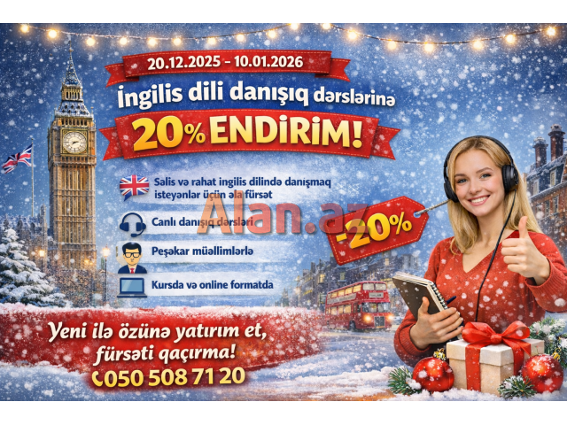 Endirimli ingilis dili dərsləri