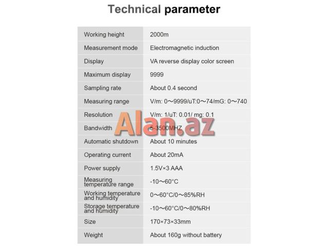 Elektromaqnit detektoru MESTEK EMF-01