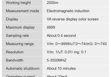 Elektromaqnit detektoru MESTEK EMF-01
