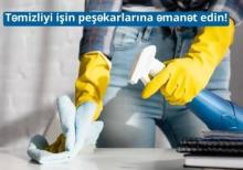 Təmizlik işləri görürəm
