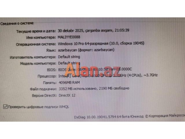 4 dəst ofis kompüterləri, hər dəsti 349 manat