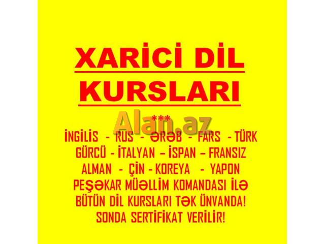 A-dan Z-ə bütün xarici dilər tək ünvanda