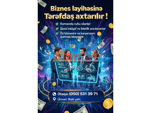 Biznes Layihəyə Tərəfdaş Axtarılır