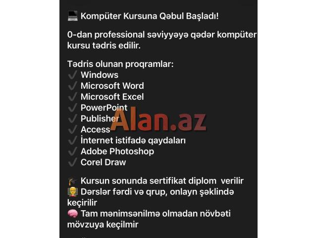 0-dan Kompüter Kursları