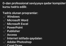 0-dan Kompüter Kursları